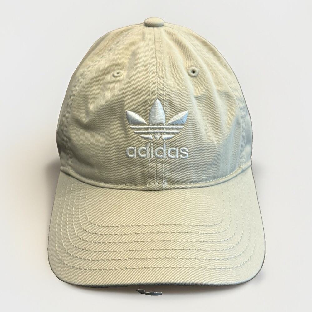 Adidas Mens Beige Dad Adjustable Strapback Hat Baseball Cap OSFM